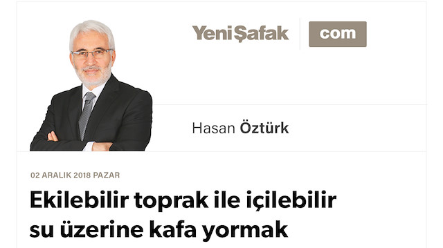 Ekilebilir toprak ile içilebilir su üzerine kafa yormak