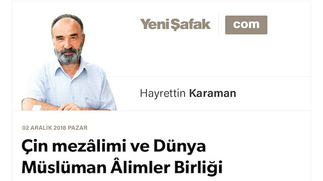 Çin mezâlimi ve Dünya Müslüman Âlimler Birliği