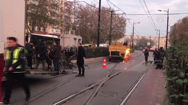 Kabataş-Bağcılar tramvay hattında arıza meydana geldi
