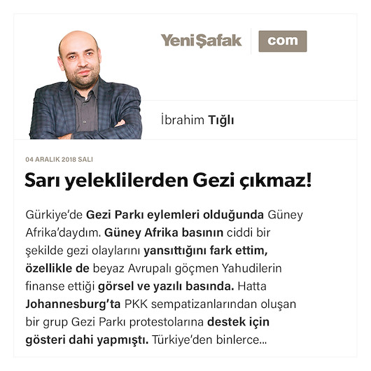 Sarı yeleklilerden Gezi çıkmaz!