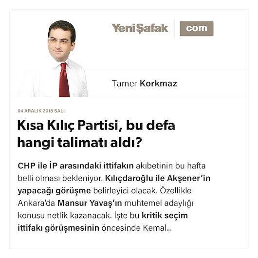 Kısa Kılıç Partisi, bu defa hangi talimatı aldı?