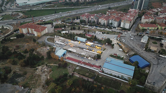 İBB'nin Üsküdar Ünalan'daki arazisinin havadan görüntüsü.
