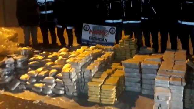 Erzincan'da 700 kilo uyuşturucu ele geçirildi