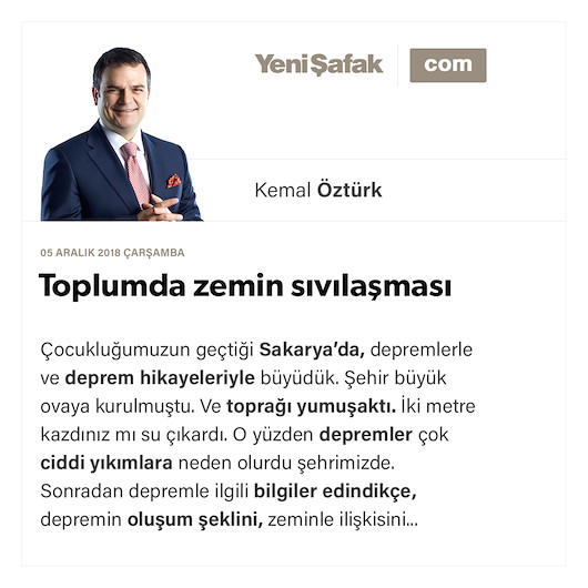 Toplumda zemin sıvılaşması