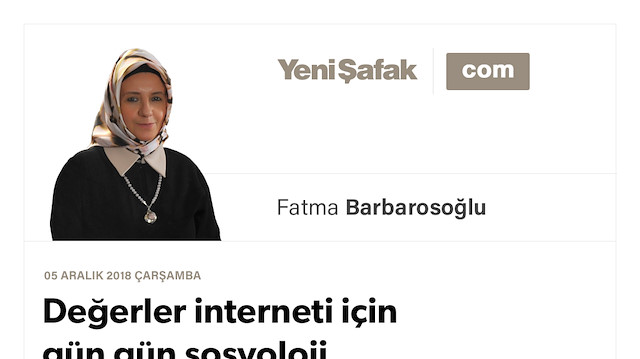 Değerler interneti için gün gün sosyoloji