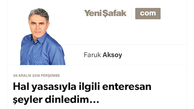 Hal yasasıyla ilgili enteresan şeyler dinledim…