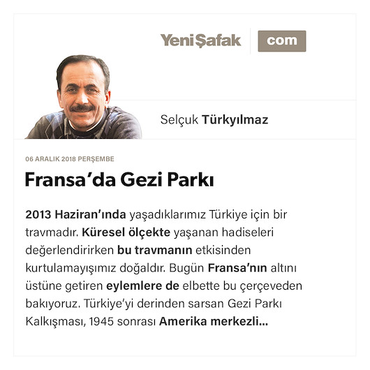 Fransa’da Gezi Parkı