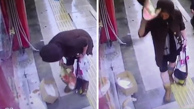 Kedinin battaniyesine göz diken kadın önce vurdu sonra kaçtı