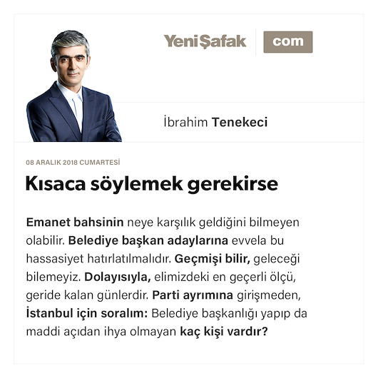 Kısaca söylemek gerekirse