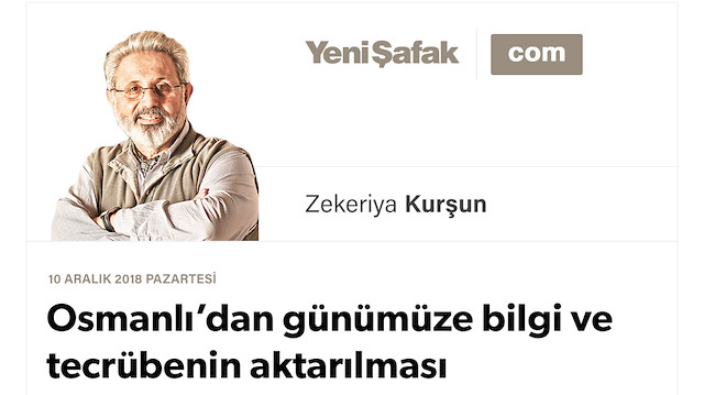 Osmanlı’dan günümüze bilgi ve tecrübenin aktarılması