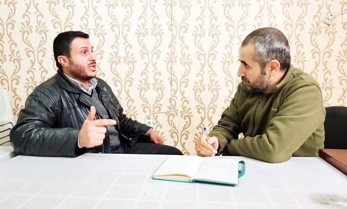 Raqqa Local Council President Fayez al-Ghada speaks to Yeni Şafak daily