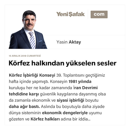 Körfez halkından yükselen sesler