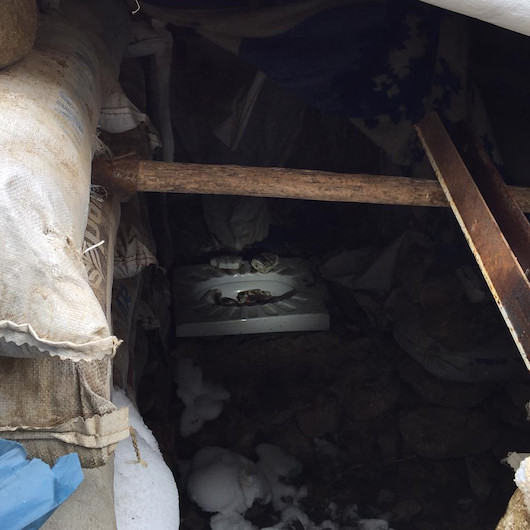 PKK'nın 3 odalı sığınağı bulundu
