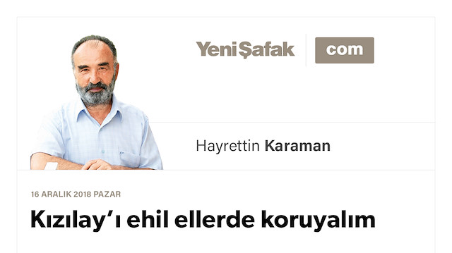 Kızılay’ı ehil ellerde koruyalım