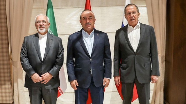 File photo:Foreign ministers of Turkey, Russia and Iran