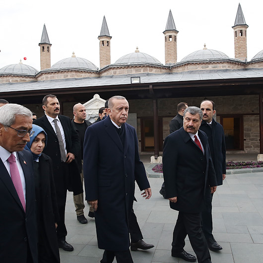 Cumhurbaşkanı Erdoğan Mevlana'yı ziyaret etti