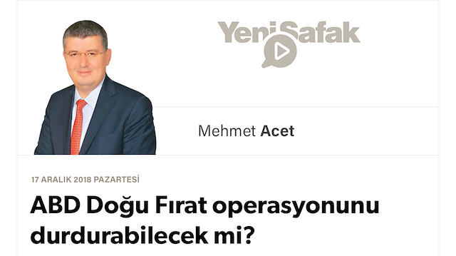 ABD Doğu Fırat operasyonunu durdurabilecek mi?