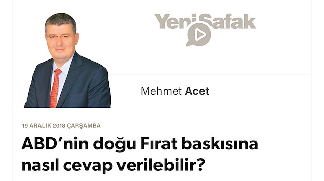 ABD’nin doğu Fırat baskısına nasıl cevap verilebilir?