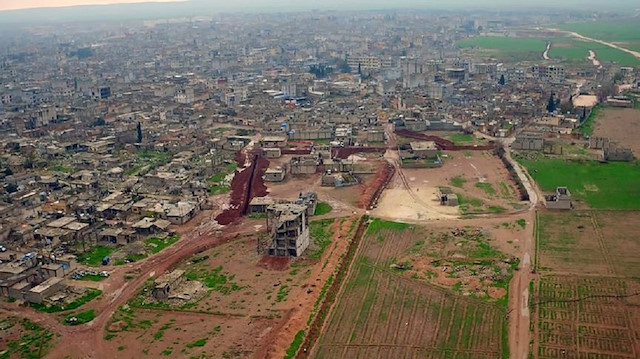 Footage shows YPG/PKK terrorist trenches in N.Syria