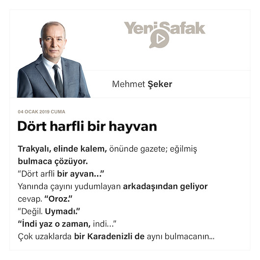 Dört harfli bir hayvan