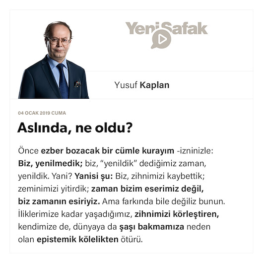 Aslında, ne oldu?