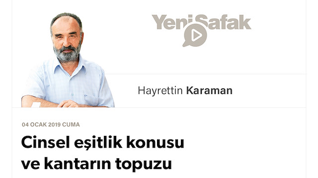 Cinsel eşitlik konusu ve kantarın topuzu