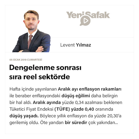 Dengelenme sonrası sıra reel sektörde
