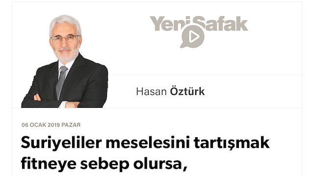 Suriyeliler meselesini tartışmak fitneye sebep olursa, bize düşen susmaksa…