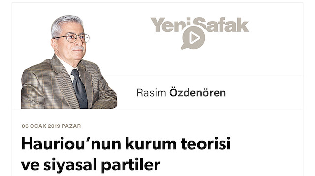 Hauriou’nun kurum teorisi ve siyasal partiler