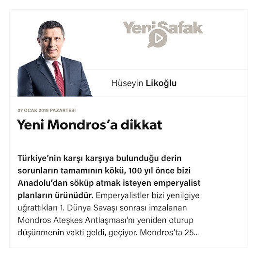Yeni Mondros’a dikkat