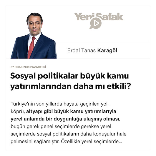 Sosyal politikalar büyük kamu yatırımlarından daha mı etkili?