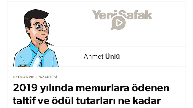 2019 yılında memurlara ödenen taltif ve ödül tutarları ne kadar artacak?