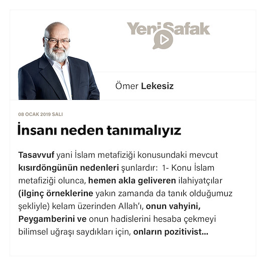 İnsanı neden tanımalıyız