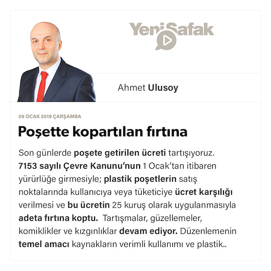 Poşette kopartılan fırtına