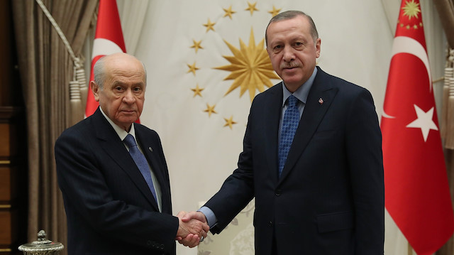 Devlet Bahçeli ve Recep Tayyip Erdoğan