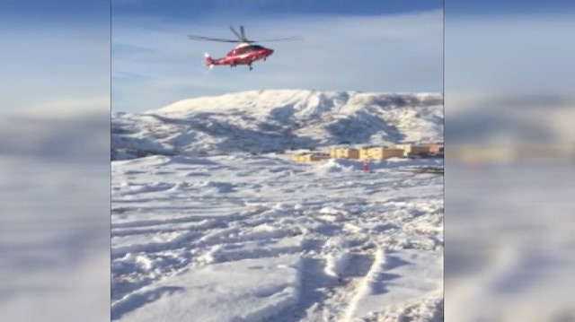 73 yaşındaki hasta ambulans helikopterle kurtarıldı