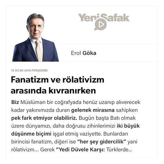 Fanatizm ve rölativizm arasında kıvranırken