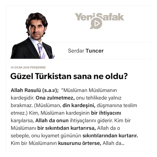 Güzel Türkistan sana ne oldu?