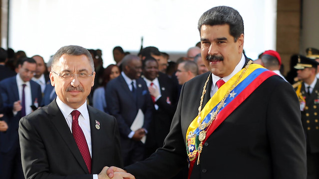 Venezuela Cumhurbaşkanı Maduro ve Cumhurbaşkanı Yardımcısı Fuat Oktay