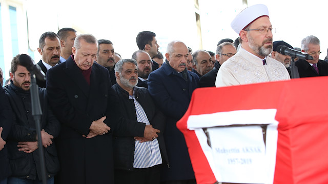 Cumhurbaşkanı Erdoğan Muhyettin Aksakın cenaze törenine katıldı