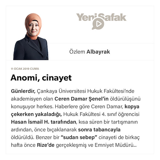 Anomi, cinayet