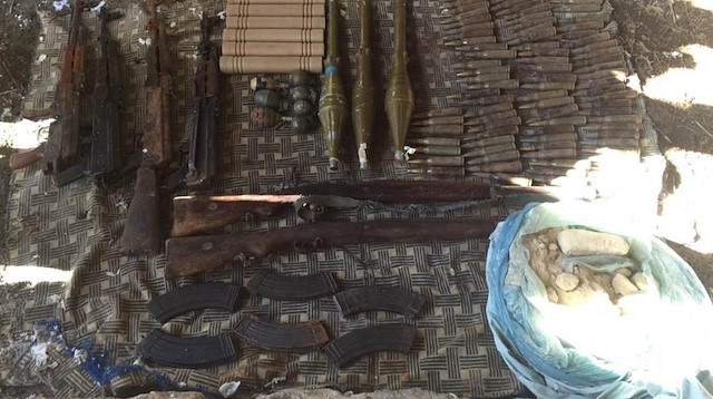 Güvenlik güçlerinin terör örgütü PKK'ya yönelik düzenlediği operasyonda çok sayıda mühimmat ele geçirildi.