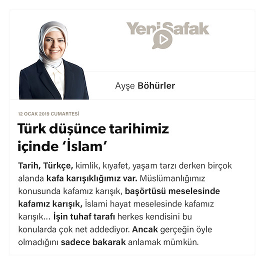 Türk düşünce tarihimiz içinde ‘İslam’
