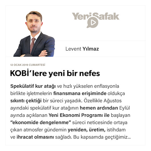 KOBİ’lere yeni bir nefes