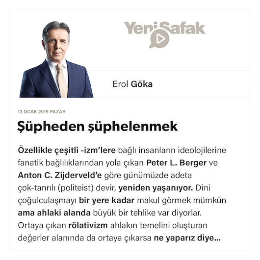 Şüpheden şüphelenmek