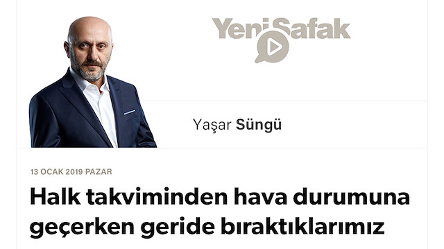 Halk takviminden hava durumuna geçerken geride bıraktıklarımız