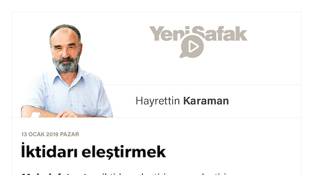 İktidarı eleştirmek
