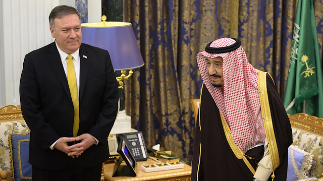 ABD Dışişleri Bakanı Mike Pompeo, Kral Selman'la bir araya geldi.
