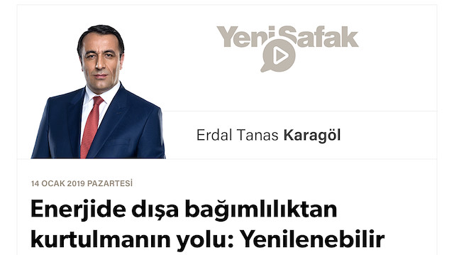 Enerjide dışa bağımlılıktan kurtulmanın yolu: Yenilenebilir enerji