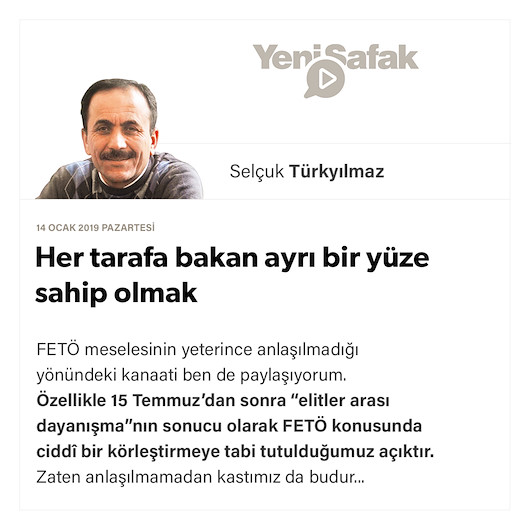 Her tarafa bakan ayrı bir yüze sahip olmak